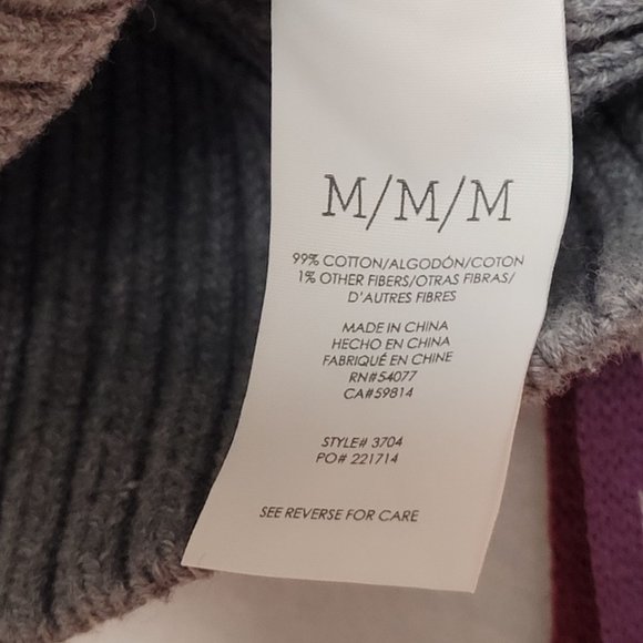 CAbi Gray and Purple Cowl Neck Sweater - Picture 6 of 8